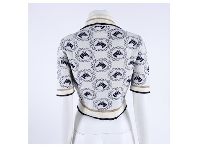 Gucci PK Kurzarm-Strickshirt Weiß - Ansicht 3