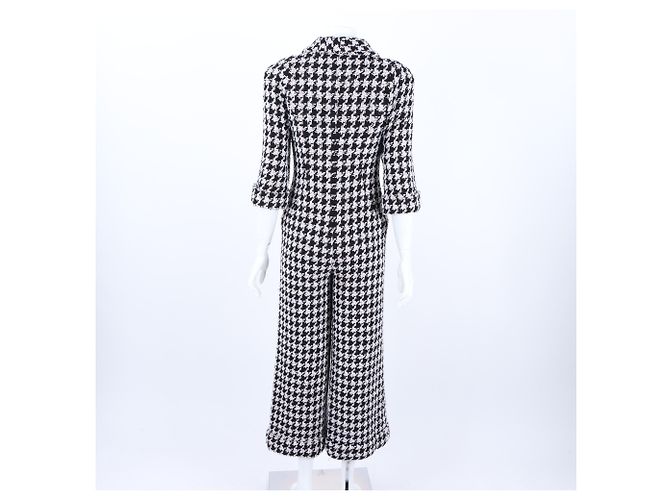 Chanel Tuta intera in tweed Nero - vista 3