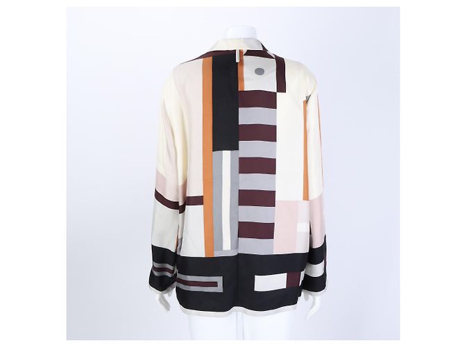 Hermès Camisa de seda de manga comprida Branco - vista 3