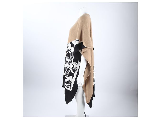 Hermès Poncho de cachemira Castaño - vista 2