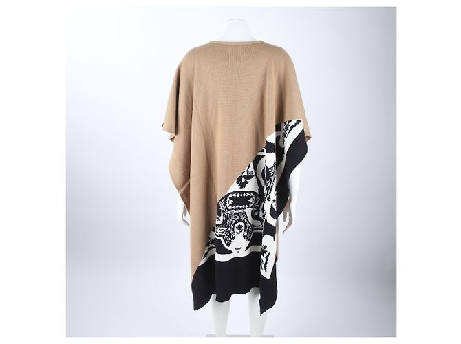 Hermès Poncho de cachemira Castaño - vista 3