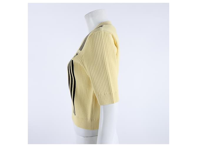 Gucci Adidas Kurzarm Strickshirt Gelb - Ansicht 2