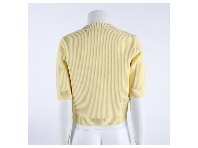 Gucci Adidas Kurzarm Strickshirt Gelb - Ansicht 3