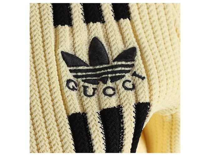 Gucci Adidas Kurzarm Strickshirt Gelb - Ansicht 4