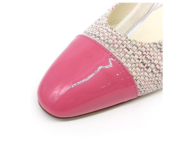 Chanel Slingback in Tweed Rosa - vista 5