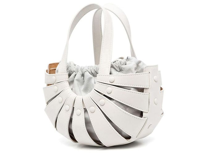 Bottega Veneta Refurbished White Shell Bag Weiß - Ansicht 7