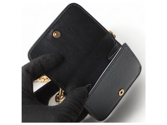 Balenciaga Mini borsa a tracolla Cash WOC Chain Wallet Nero - vista 7