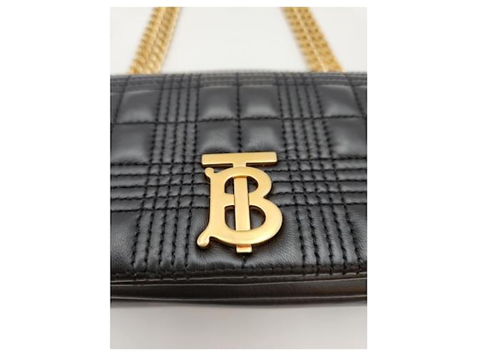 Burberry Mini Borsa con Ruote Trapuntata Nera Nero - vista 13