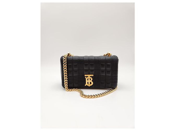 Burberry Mini Borsa con Ruote Trapuntata Nera Nero - vista 5