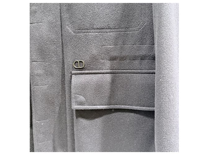 Dior Giacca in cashmere e shearling nera Nero - vista 5