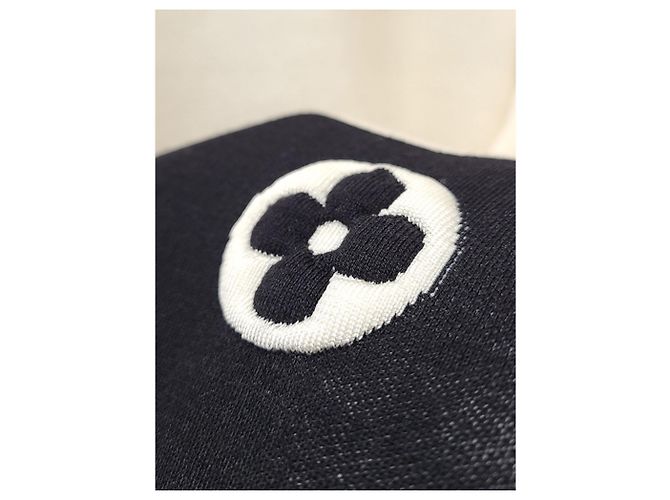 Louis Vuitton Pull en maille Monogram Block avec fermeture éclair dorée Blanc - vue 3