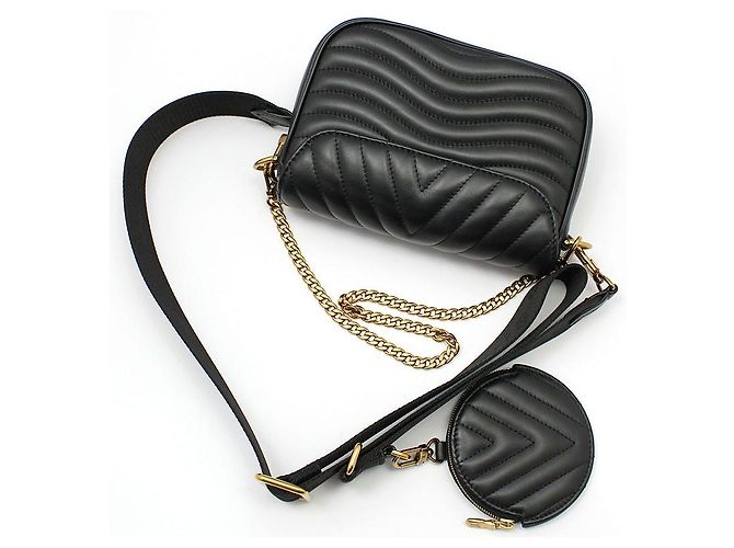 Louis Vuitton Borsa a tracolla Black New Wave Multi Pochette Nero - vista 4