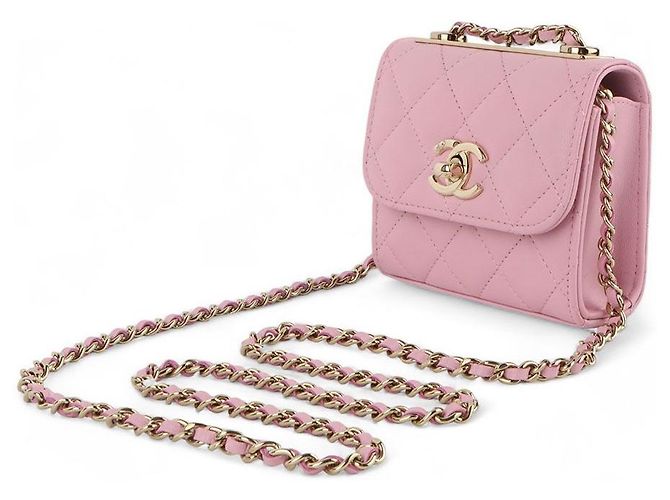 Trendy CC Chanel Mini bolsa crossbody CC tendência Ouro Champagne Dourado - vista 2
