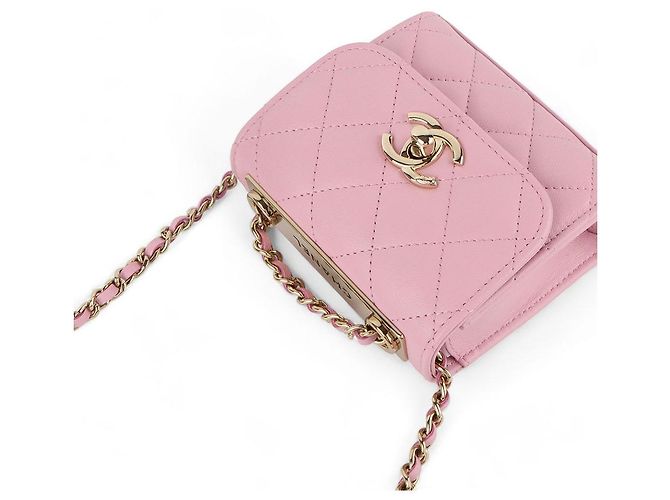 Trendy CC Chanel Mini bolsa crossbody CC tendência Ouro Champagne Dourado - vista 4