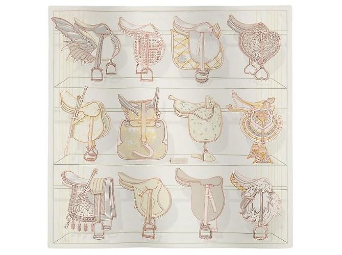 Hermès Sciarpa in seta quadrata Tous en Selle Multicolore - vista 2
