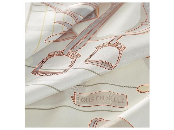 Hermès Sciarpa in seta quadrata Tous en Selle Multicolore - vista 4
