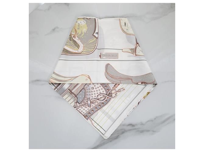 Hermès Sciarpa in seta quadrata Tous en Selle Multicolore - vista 5