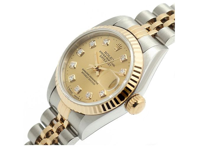 Rolex Datejust Lady Combi Aftersetting Diamond Uhr Golden - Ansicht 10