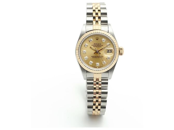Rolex Datejust Lady Combi Aftersetting Diamond Uhr Golden - Ansicht 16