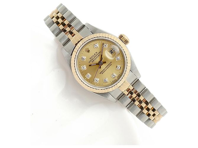 Rolex Datejust Lady Combi Aftersetting Diamond Uhr Golden - Ansicht 20