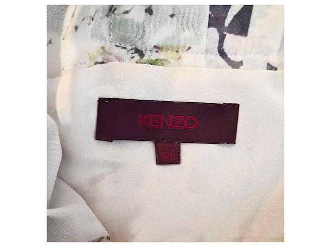 Kenzo Falda de gasa de seda Blanco - vista 6