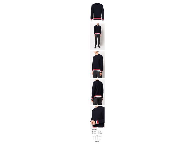 Thom Browne Striped Trimming Pullover Knit Black - view 2