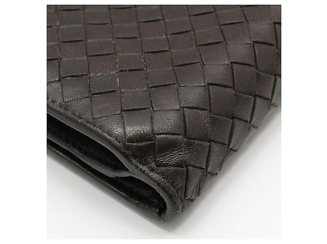 Bottega Veneta Cartera larga de malla tejida marrón oscuro Castaño - vista 10