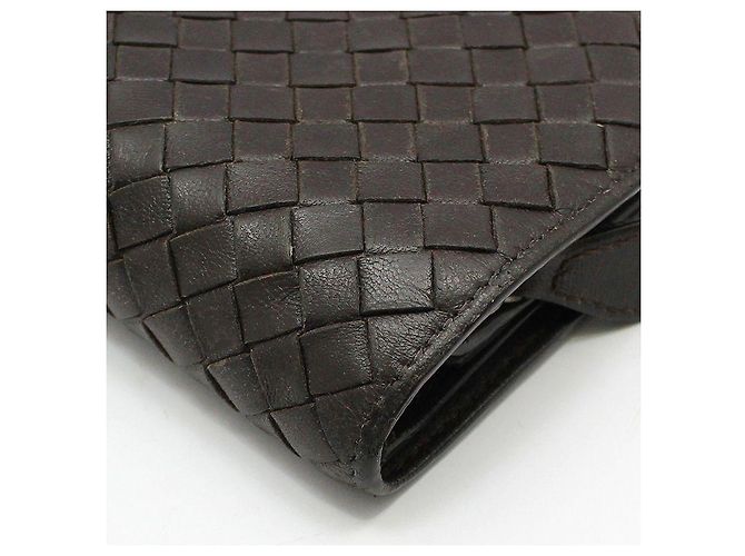 Bottega Veneta Cartera larga de malla tejida marrón oscuro Castaño - vista 11
