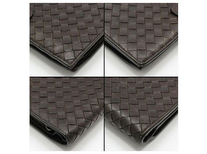 Bottega Veneta Cartera larga de malla tejida marrón oscuro Castaño - vista 12