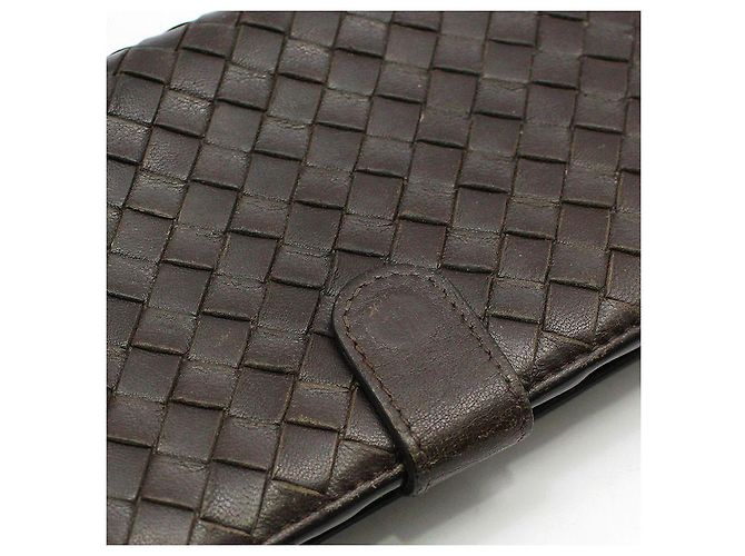 Bottega Veneta Cartera larga de malla tejida marrón oscuro Castaño - vista 5