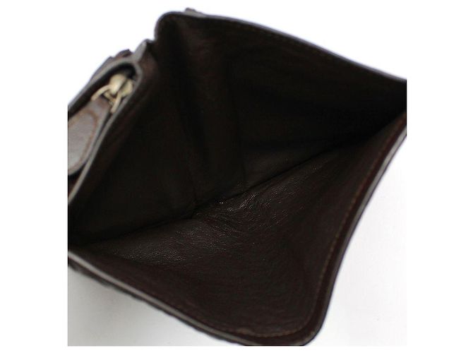 Bottega Veneta Cartera larga de malla tejida marrón oscuro Castaño - vista 8