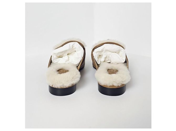 Hermès Mule Oz Kelly da donna, pantofola Natural Bianco - vista 12