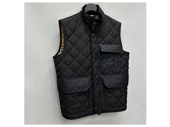 Burberry Diamond Quilted High Neck Padding Vest Silvery - view 3