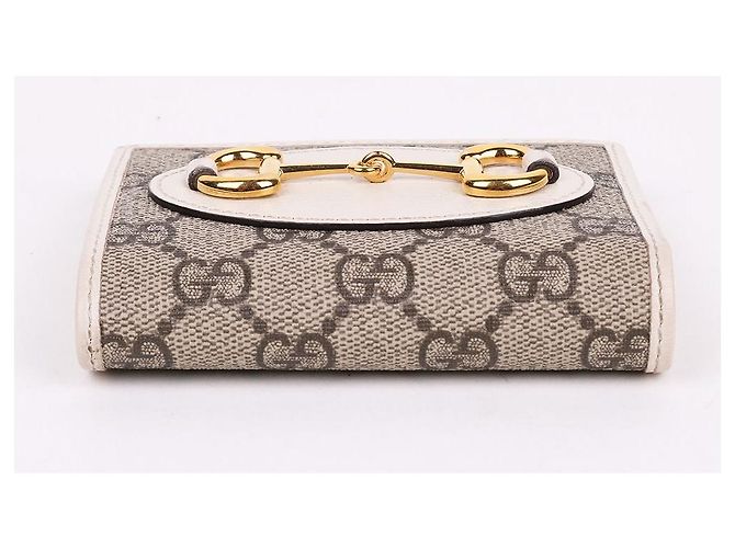 Horsebit 1955 Gucci Cartera White Horsebit con ribete dorado Multicolor - vista 7