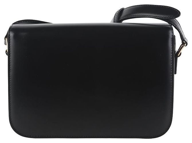 Céline Bolsa transversal média Classic Triomphe em pele de vitelo brilhante Preto - vista 3