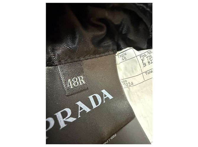 Prada Einreihiger Kaschmir Mantel Schwarz - Ansicht 10