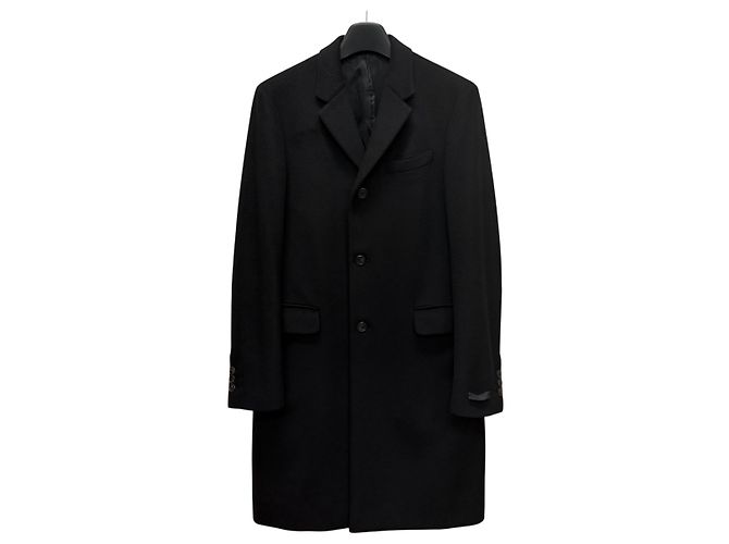 Prada Einreihiger Kaschmir Mantel Schwarz - Ansicht 2