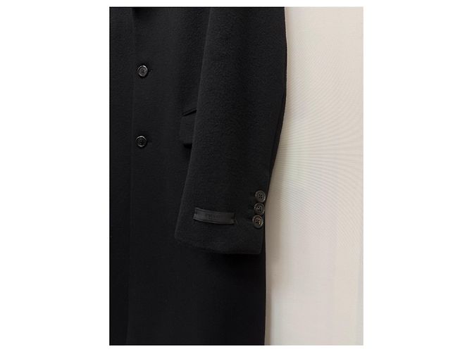 Prada Einreihiger Kaschmir Mantel Schwarz - Ansicht 8