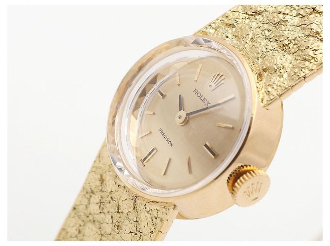 Rolex Vintage Gold Armbanduhr für Damen Precision Small Manual - Ansicht 11