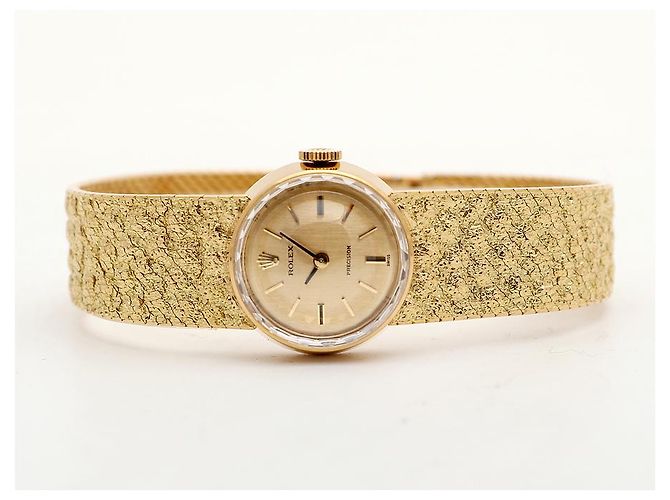 Rolex Vintage Gold Armbanduhr für Damen Precision Small Manual - Ansicht 13