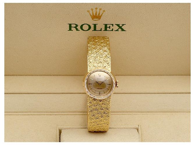 Rolex Vintage Gold Armbanduhr für Damen Precision Small Manual - Ansicht 2
