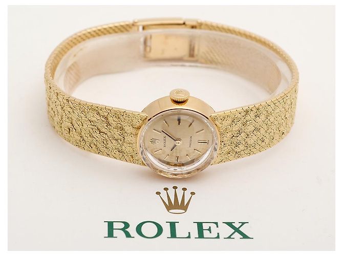 Rolex Vintage Gold Armbanduhr für Damen Precision Small Manual - Ansicht 3