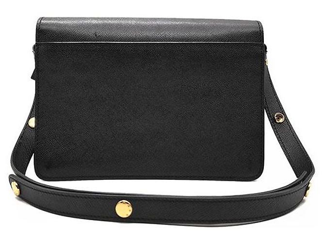 Marni Saffiano Medium Trunk Tasche Schwarz - Ansicht 3
