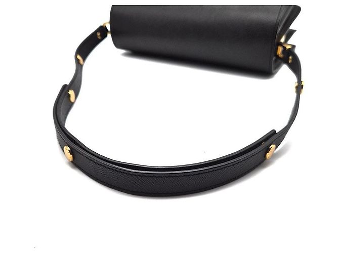 Marni Saffiano Medium Trunk Tasche Schwarz - Ansicht 5