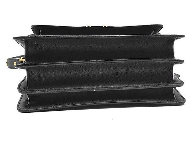 Marni Saffiano Medium Trunk Tasche Schwarz - Ansicht 7