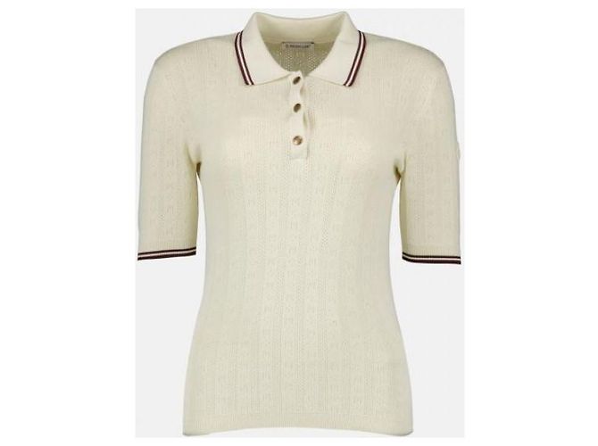 Moncler Polo-Shirt aus Baumwolle mit Diamant-Logo-Muster - Ansicht 4