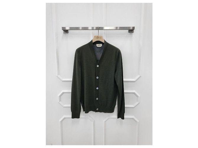 Hermès Batman Kaschmir-Cardigan Grün - Ansicht 2