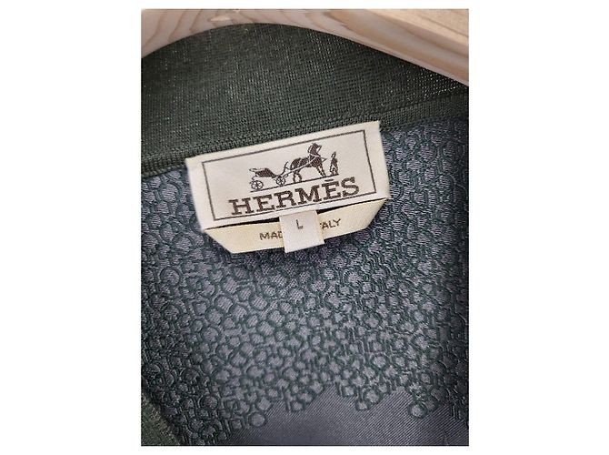 Hermès Batman Kaschmir-Cardigan Grün - Ansicht 3