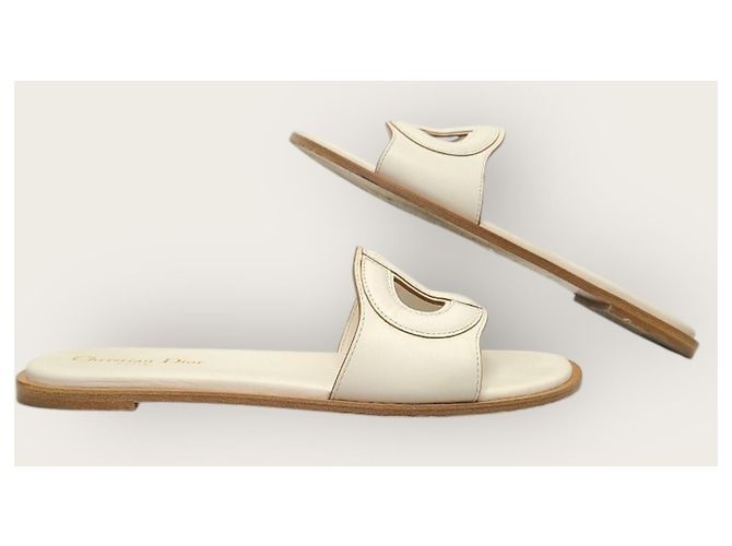Dior Mule De Club in pelle di vitello bianca Bianco - vista 5