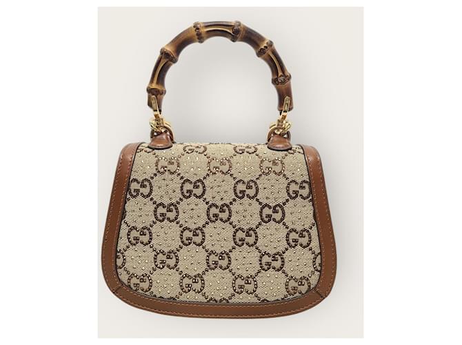 Bamboo Gucci Mini borsa con manico in bambù e cristalli Marrone - vista 5
